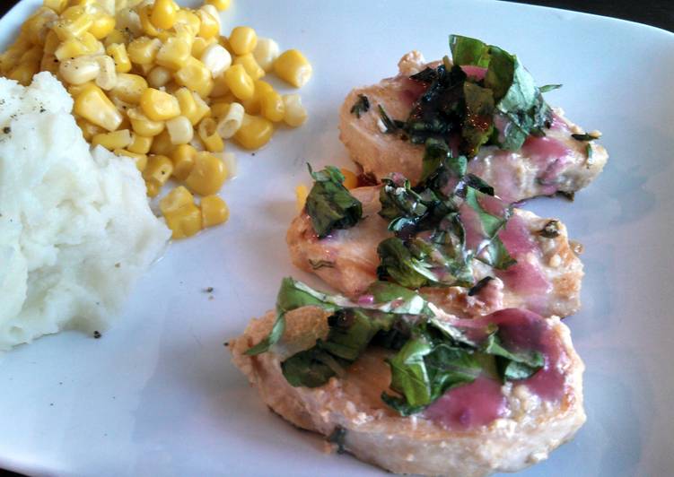 Simple Way to Prepare Super Quick Homemade Raspberry Basil Chicken Medallions