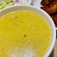 Saadi yellow khati curry A picture of Saadi yellow khati curry.