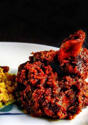 বাসন্তী পোলাও এবং কষা মাংস রেসিপির প্রধান ছবি