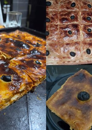 صورة لوصفة كوكا مورقة بدون زبدة التوريق تجي خفيفة و مقرمشة 🍕🍕