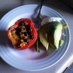 A picture of stuffed peppers.