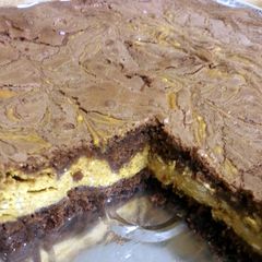 A picture of Pumpkin Swirl Brownies.