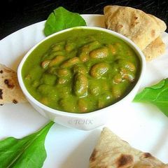 A picture of Rajma Palak - Kidney beans and Spinach Curry.