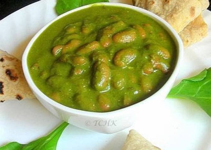 Rajma Palak - Kidney beans and Spinach Curry