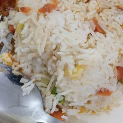 A picture of Chinese.. Fried rice with shashlik.