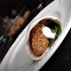 Sophie's yogurt dipped oriental breadcrumb chicken A picture of Sophie's yogurt dipped oriental breadcrumb chicken.