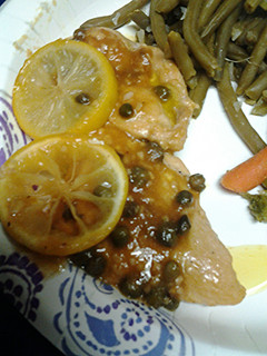 A picture of Almost Chicken Piccata.