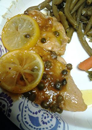 A picture of Almost Chicken Piccata.