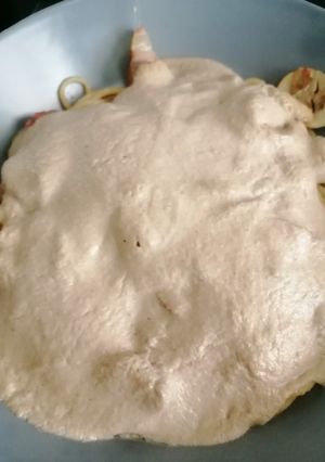 Una foto de Tallarines con champiñones