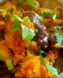 Potato brinjal fry