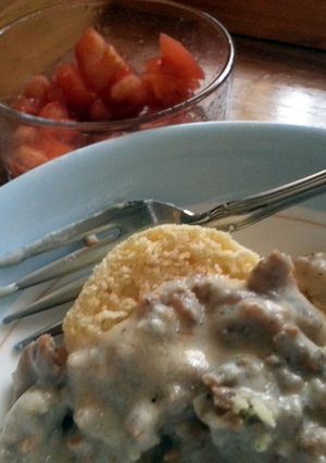 A picture of skye's sausage gravy.