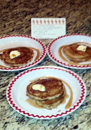 A picture of Oatmeal Buttermilk Pancakes.