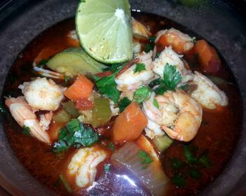 Unique Cuisine Spicy chorizo  longaniza shrimp soup Delicious and Healthy