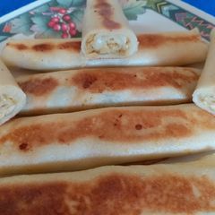 A picture of Chicken Cheese Stuffed Crepes.