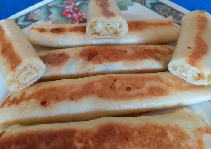 Easiest Way to Make Quick Chicken Cheese Stuffed Crepes