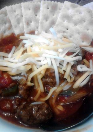 A picture of Multi-Purpose Chunky Party Chili !!.