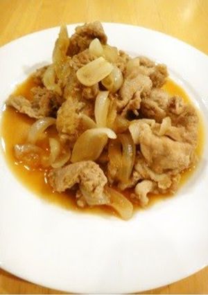 A picture of My Husband Raves about This! Healty Stir-fried Ginger Pork with Onions.