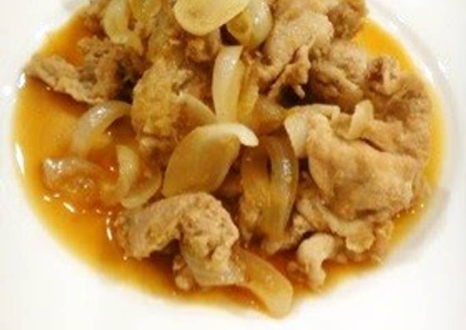 Easiest Way to Make Super Quick Homemade My Husband Raves about This! Healty Stir-fried Ginger Pork with Onions