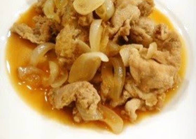 Step-by-Step Guide to Prepare Favorite My Husband Raves about This! Healty Stir-fried Ginger Pork with Onions