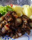 Hígado con cebolla y ajo 🤤
