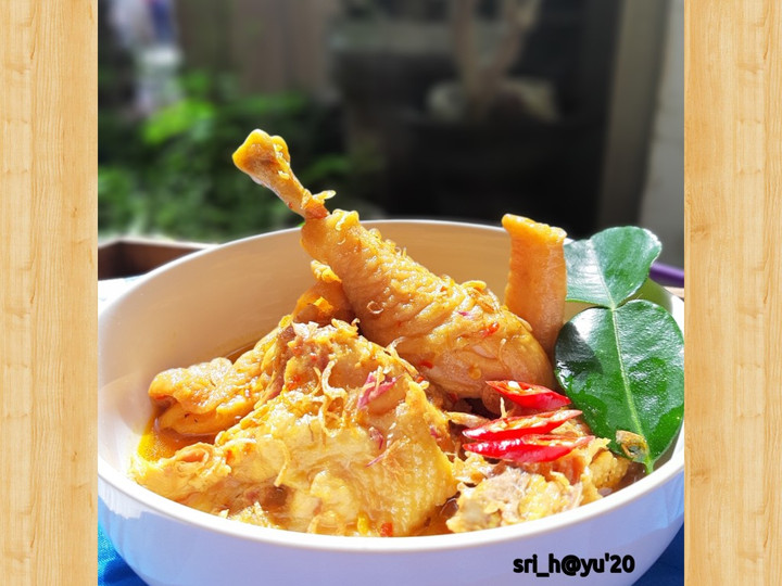 Standar Resep mudah bikin Ayam Kampung Bumbu Rujak hidangan Hari Raya  sedap