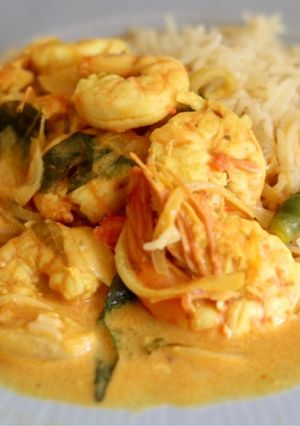 A picture of Prawns malabar curry 🦐.