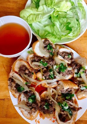 Hình của món Bánh mì hấp.