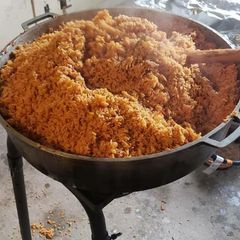 A picture of Smokey jollof rice.