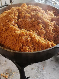 A picture of Smokey jollof rice.