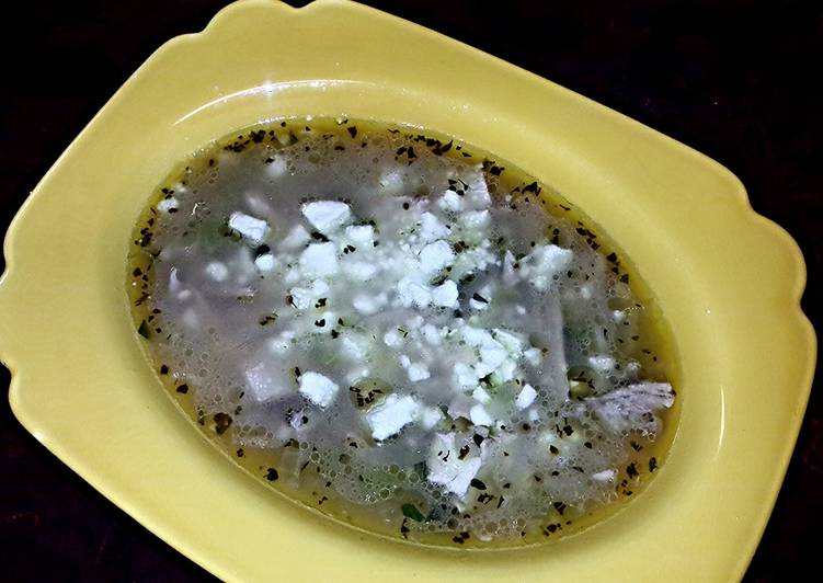 Simple Way to Make Speedy Chicken Rice & Feta Soup