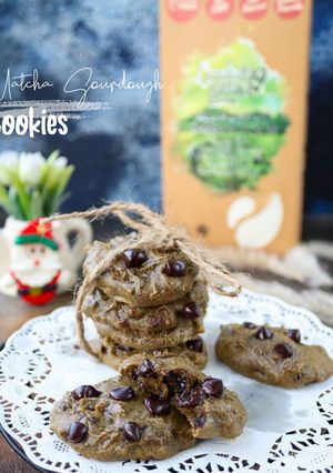 Foto resep Matcha Sourdough Cookies