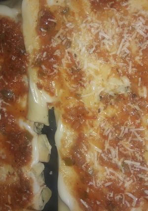 Una foto de Canelones de espinacas
