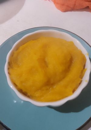 Una foto de Puré de zapallo y papa