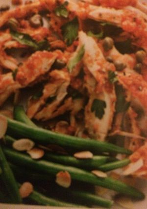 A picture of Chicken In Red Pepper Sauce.