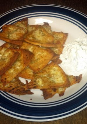 A picture of Cheesy Pita Chips 🍪🌿.