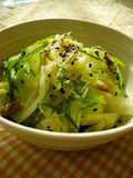 Easy Oil-free Boiled Cabbage with Umeboshi