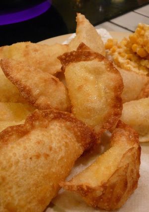 A picture of Easy Appetizer with Gyoza Skins, Corn, and Potato.