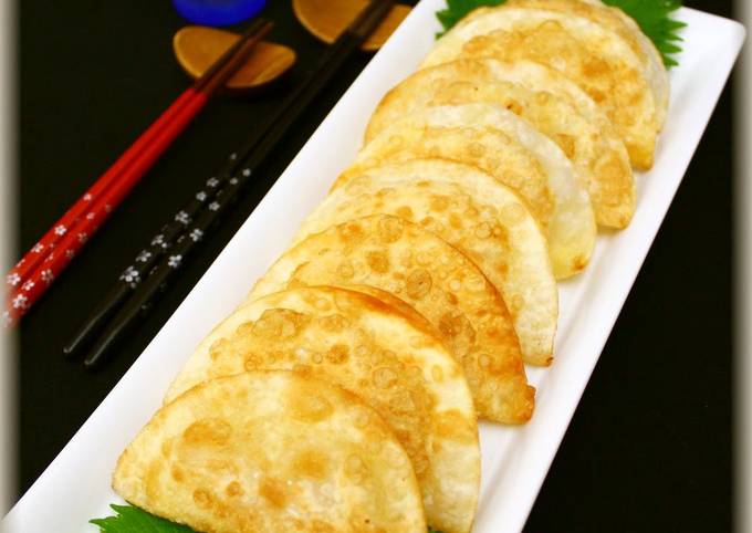 Ham and Cheese in Gyoza Wrappers
