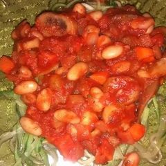 Very veggie spaghetti A picture of Very veggie spaghetti.