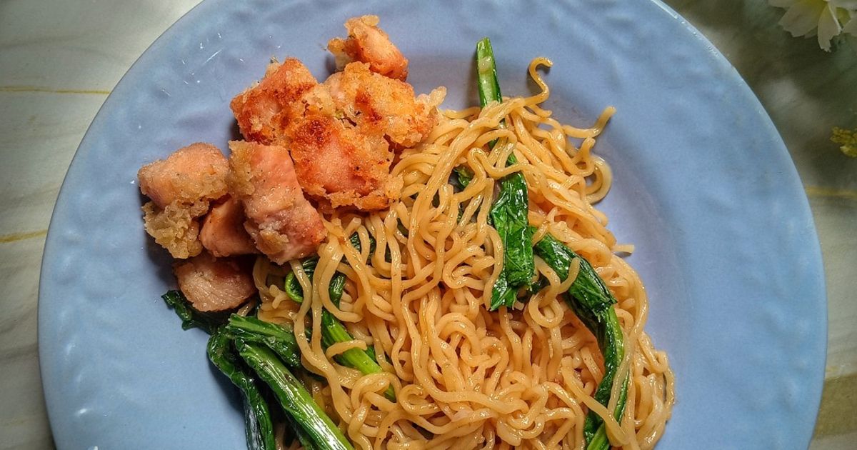 Mie Tok-Tok Spesial Topping Ayam Popcorn