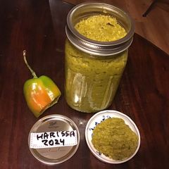 California Farm Green Harissa Lemon Pepper Paste A picture of California Farm Green Harissa Lemon Pepper Paste.