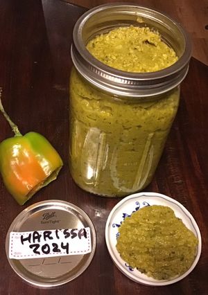 A picture of California Farm Green Harissa Lemon Pepper Paste.