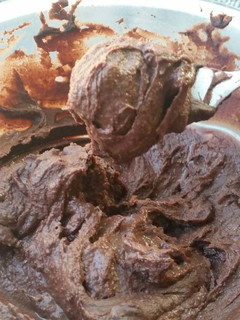 A picture of No-bake Brownie Batter. Dairy, soy, corn, egg free. vegan.