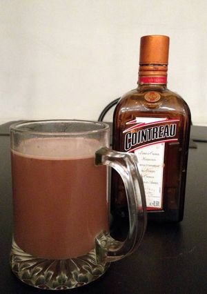 A picture of Boozy hot chocolate!.