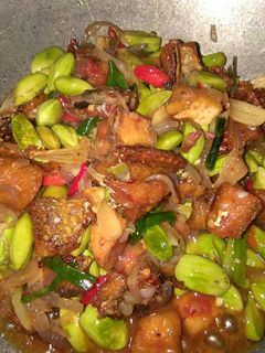 Foto resep Ikan asin pete jeletot