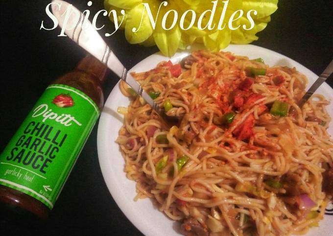 Recipe of Homemade Spicy Noodles