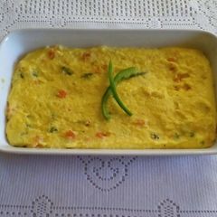 A picture of Cheesy Polenta with Mixed Vegetables.