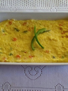 A picture of Cheesy Polenta with Mixed Vegetables.