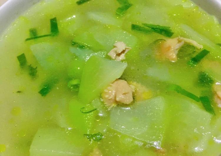 Resep Sup sayur timun duri (labu siang) Anti Gagal