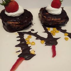 A picture of Marie biscuit coffee cake-no bake dessert.